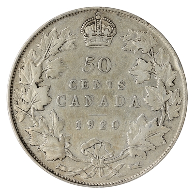 1920 Large O Canada 25-cents Fine (F-12) $