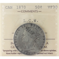 1870 LCW Canada 50-cents VF-30 (XSI 227)