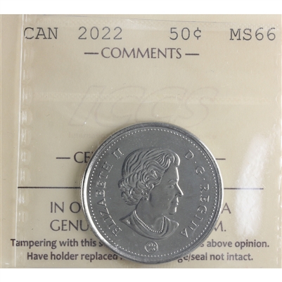 2022 Canada 50-cents ICCS Certified MS-66