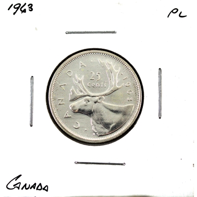 1963 Canada 25-cents Proof Like