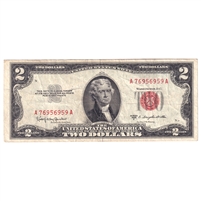 1953 USA $2 Note, Various Series (May have small tears, writing, discolouration, etc.)