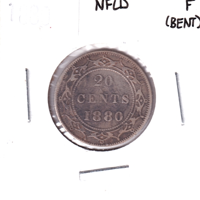 1880 Newfoundland 20-cents Fine (F-12) Bent