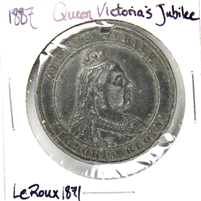 1887 Queen Victoria Jubilee Medallion, Canadian, LeRoux #1871