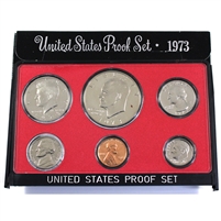 1973 S USA Proof Set (Some toning, sleeve unglued)