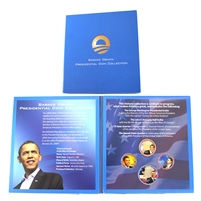 Barack Obama Presidential Coin Collection of 4x Specially Colourized Coins (Issues)