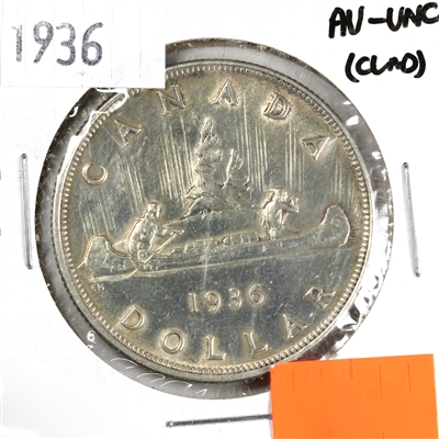 1936 Canada Dollar AU-UNC (AU-55) Cleaned or scratched