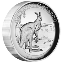 2013 Australia $1 Kangaroo High Relief Silver Proof (TAX Exempt) Worn Outer Box