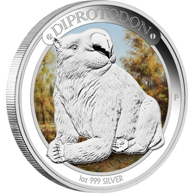 2014 Australian $1 Megafauna -Diprotodon Proof Silver (NO Tax)