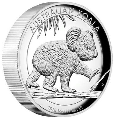 2016 Australia $1 High Relief Koala 1oz. Silver Proof (No Tax)