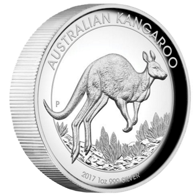 2017 Australia $1 High Relief Kangaroo 1oz. Silver (No Tax)