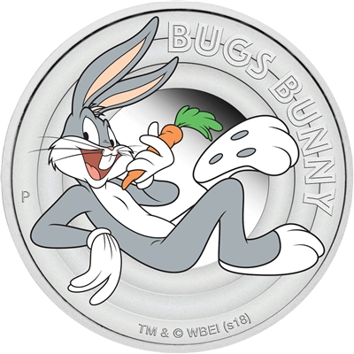 2018 Tuvalu 50-cent Looney Tunes - Bugs Bunny 1/2oz. Silver Proof Coin (No Tax)