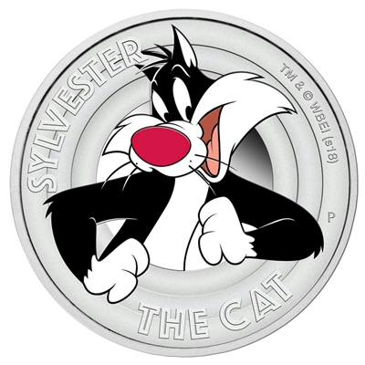2018 Tuvalu 50-cent Looney Tunes - Sylvester 1/2oz. Silver Proof (No Tax)