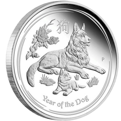 2018 Australia $1 Year of the Dog Silver Proof Coin (TAX Exempt)