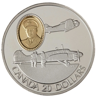 1990 Canada $20 Aviation - Avro Anson & NA Harvard Sterling Silver