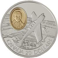 1995 Canada $20 Aviation - DHC-1 Chipmunk Sterling Silver Coin
