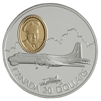 1998 Canada $20 Aviation - Canadair CP-107 Argus Sterling Silver