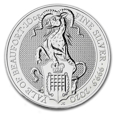 2020 Great Britain 10-Pounds Queen's Beasts - The Yale 10oz Silver (No Tax)