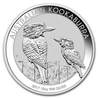2017 Australia 10oz. Silver Kookaburra BU (TAX Exempt) Scratches on Capsule