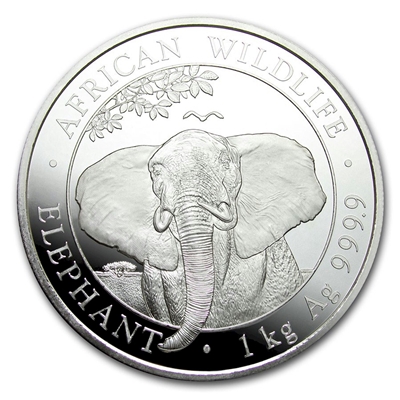 2021 Somalia 2000 Shillings Elephant Kilo .9999 Silver (No Tax)