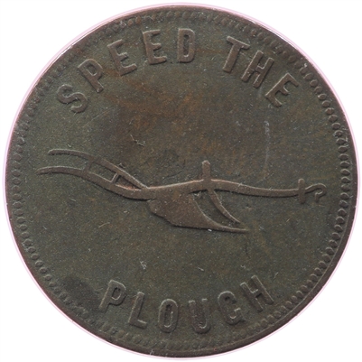 PE-5B1 No Date (1860) PEI Speed the Plough Token Very Good (VG-8)