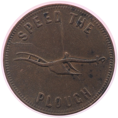 PE-5B2 No Date (1860) PEI Speed the Plough Bank Token, F-VF (F-15)