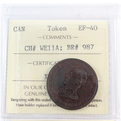 WE-11A Wellington Cuidad Rodrigo Halfpenny Token ICCS Certified EF-40 (BR #987)