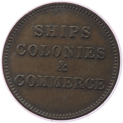 PE-10-29 No Date (1835) PEI Ships Colonies & Commerce Bank Token, Very Fine (VF-20)
