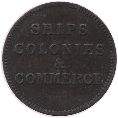 PE-10-30 No Date (1835) PEI Ships Colonies & Commerce Bank Token, VF-EF (VF-30)