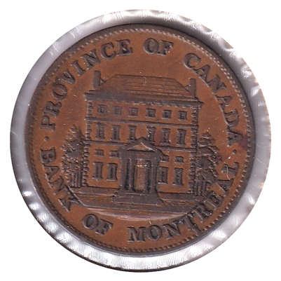 PC-1A2 1842 Province of Canada Half Penny Bank Token, Very Fine (VF-20)