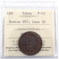 BR-997 Ships Colonies & Commerce Token ICCS Certified F-12 Lees 30