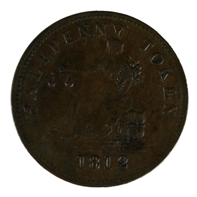 LC-48A1 1812 Lower Canada 4 Leaves 4 Daises Tiffin Token EF-AU (EF-45) $