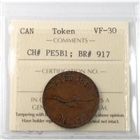 PE-5B1 (1860) PEI Speed the Plough Hook Reverse ICCS Certified VF-30 BR# 917