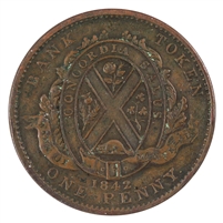 PC-2B 1842 Province of Canada Bank of Montreal Penny Token Extra Fine (EF-40)