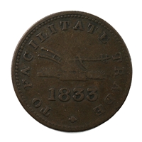 UC-12B2 1833 Upper Canada To Facilitate Trade Half Penny Token Fine (F-12)