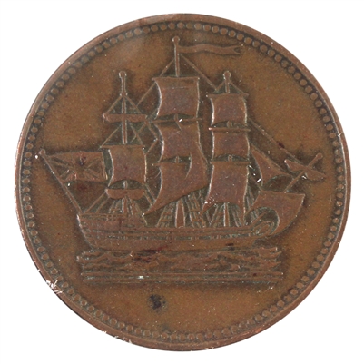 PE-10-31 (1835) PEI Ships, Colonies, & Commerce Token, Extra Fine (EF-40)