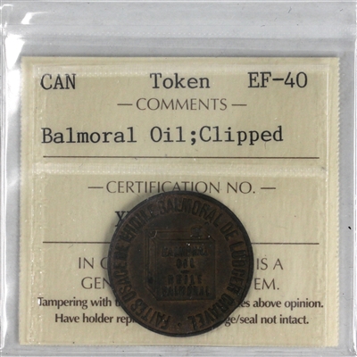 Balmoral Oil Token ICCS Certified EF-40 Clipped