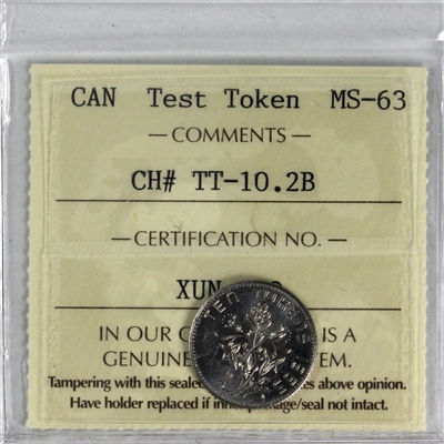 TT-10.2B Canada 10-cent Test Token ICCS Certified MS-64