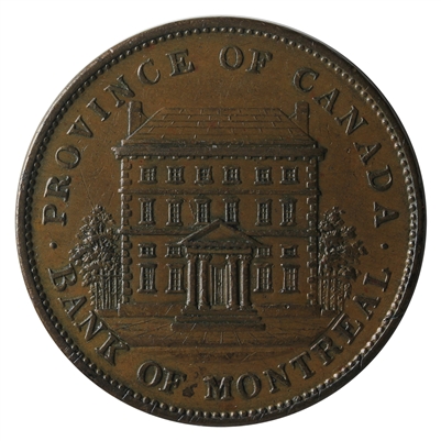 PC-2B 1842 Province of Canada Bank of Montreal Penny Token AU-UNC (AU-55) $