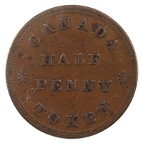 LC-14B 1830 Canada Half Penny Token For Public Accomodation VF-EF (VF-30) $