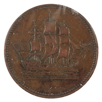 PE-10-29 (1835) PEI Ships, Colonies & Commerce Token Extra Fine (EF-40)