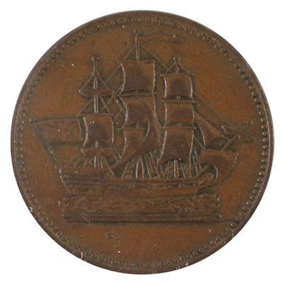 PE-10-30 (1835) PEI Ships, Colonies & Commerce Token, Extra Fine (EF-40)