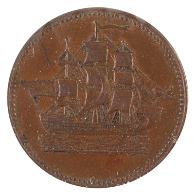 PE-10-31 (1835) PEI Ships, Colonies, & Commerce Token, EF-AU (EF-45)