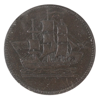 PE-10-27 1835 PEI Ships, Colonies, & Commerce Token, Extra Fine (EF-40) $