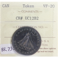 UC-12B2 1833 Upper Canada To Facilitate Trade Half Penny Token ICCS Certified VF-20