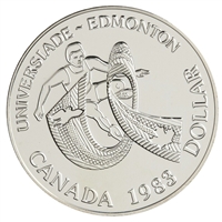 1983 Canada World University Games Brilliant Uncirculated Dollar (lightly toned)