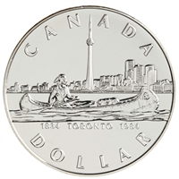 1984 Canada Toronto Sesquicentennial Brilliant Uncirculated Dollar (lightly toned)
