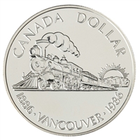 1986 Canada Vancouver Centennial Brilliant Uncirculated Dollar (lightly toned)