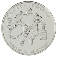 1993 Canada Stanley Cup Centennial Sterling Silver BU Dollar (lightly toned)