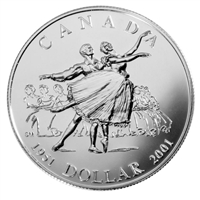 2001 Canada Brilliant Uncirculated Dollar - National Ballet of Canada.