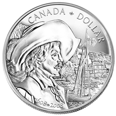 2008 Canada $1 400th Anniversary of Quebec City Brilliant Uncirculated